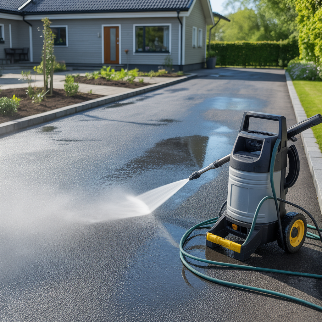 3.Sa rengor du effektivt asfaltytan pa din fastighet