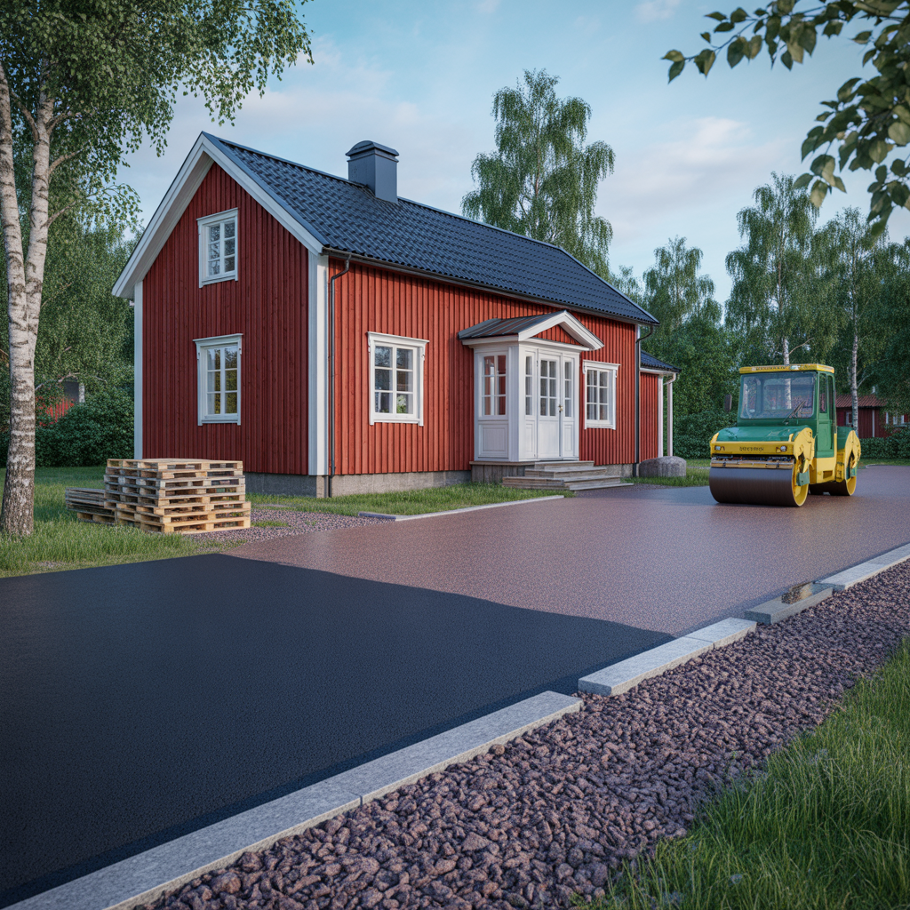 kostnad for att asfaltera uppfart 2025 material och arbete