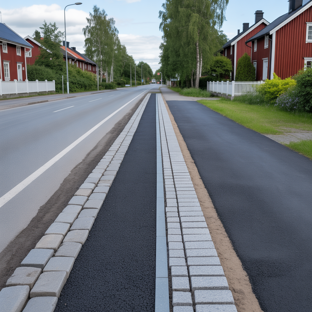 kantstod for asfalt jamforelse av betong stal och granit